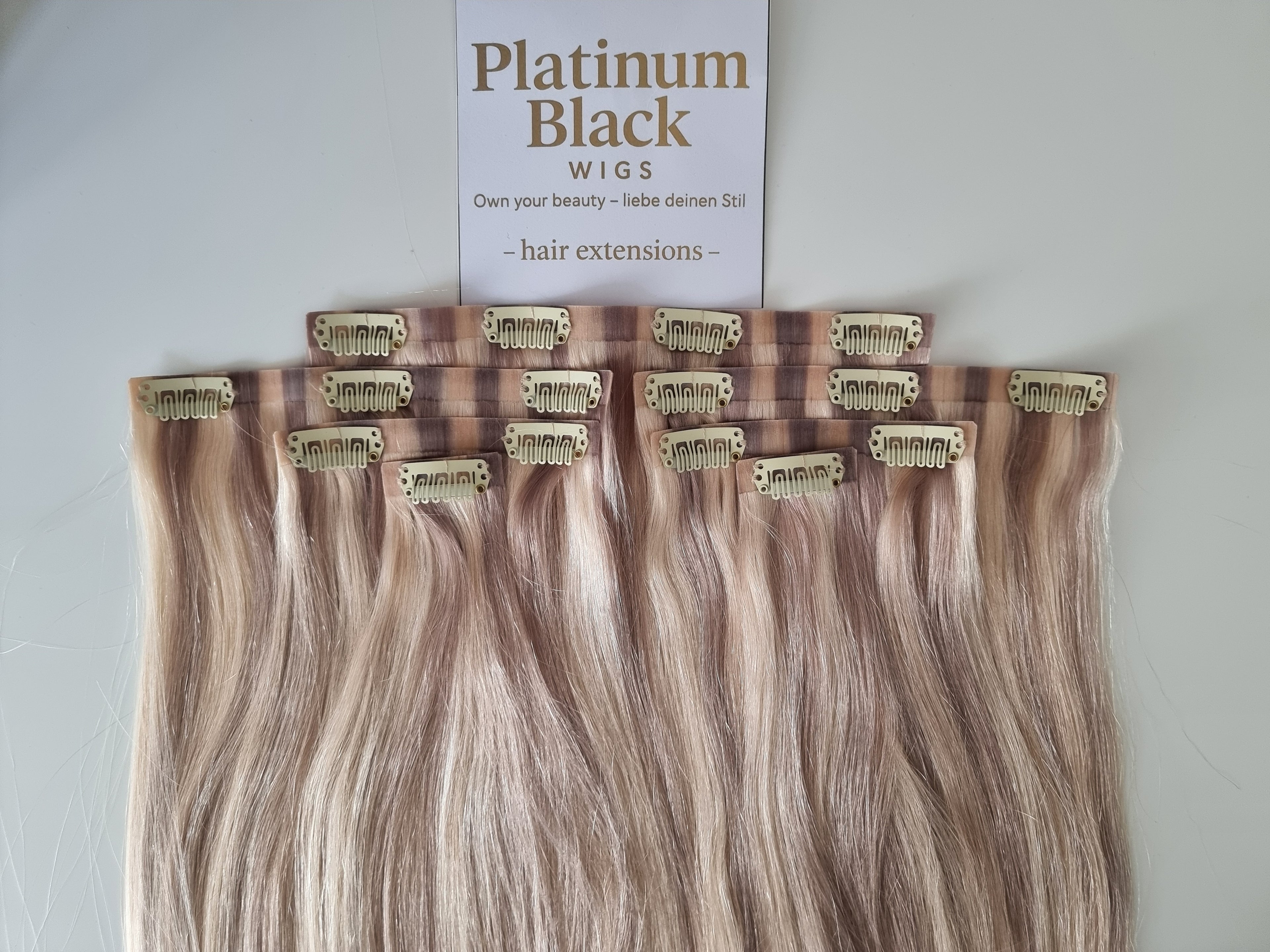 Premium Remy-Echthaar Clip-in Extensions #17/22/60 | 50 cm | 140g