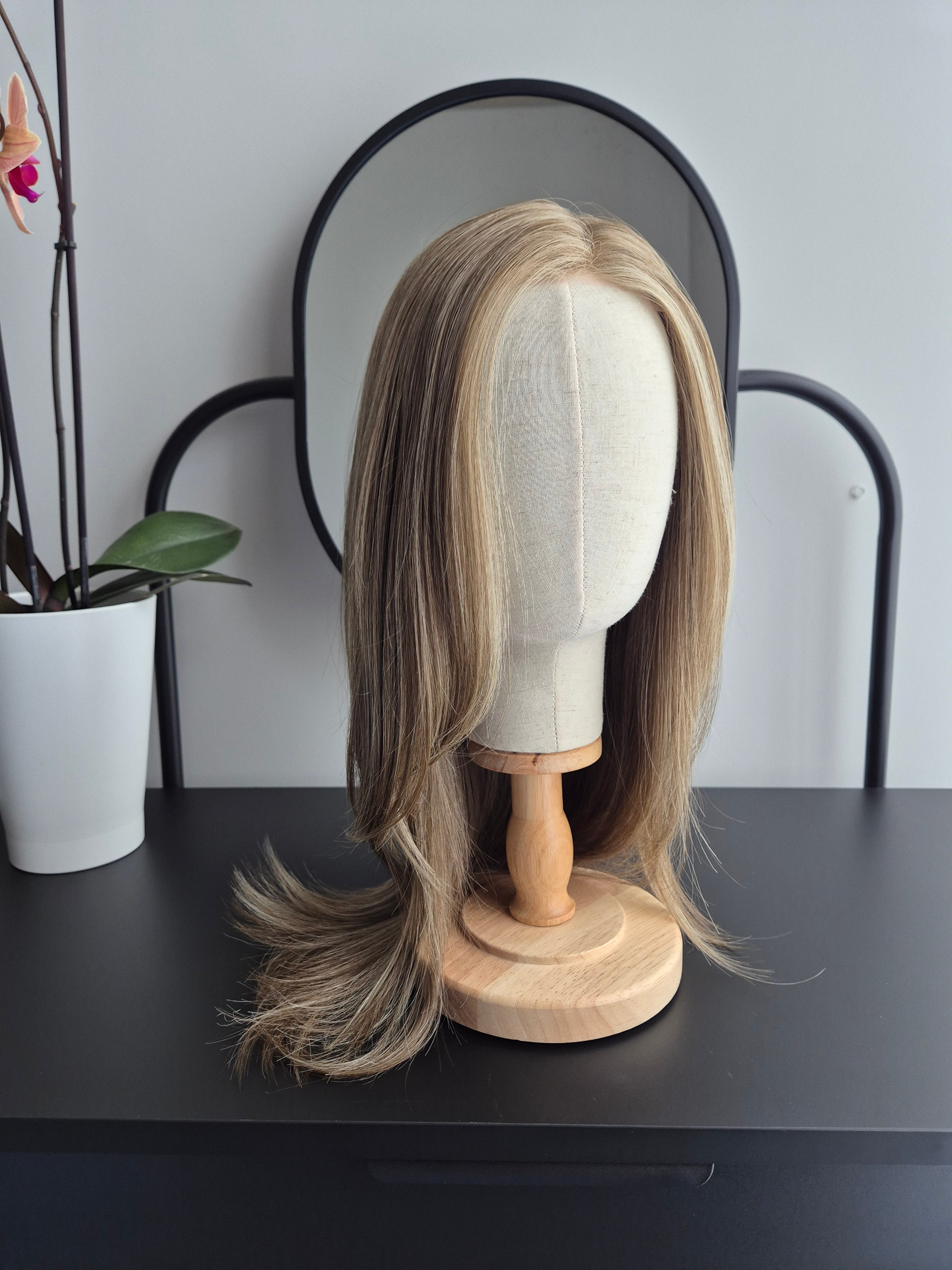 "Melania" monofilament wig