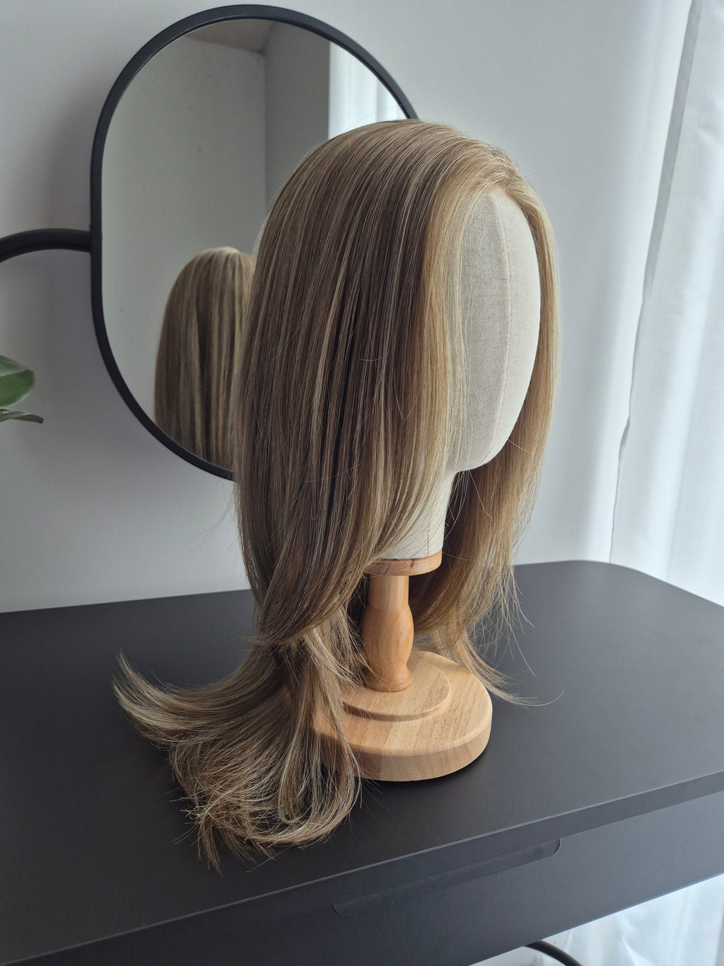 "Melania" monofilament wig