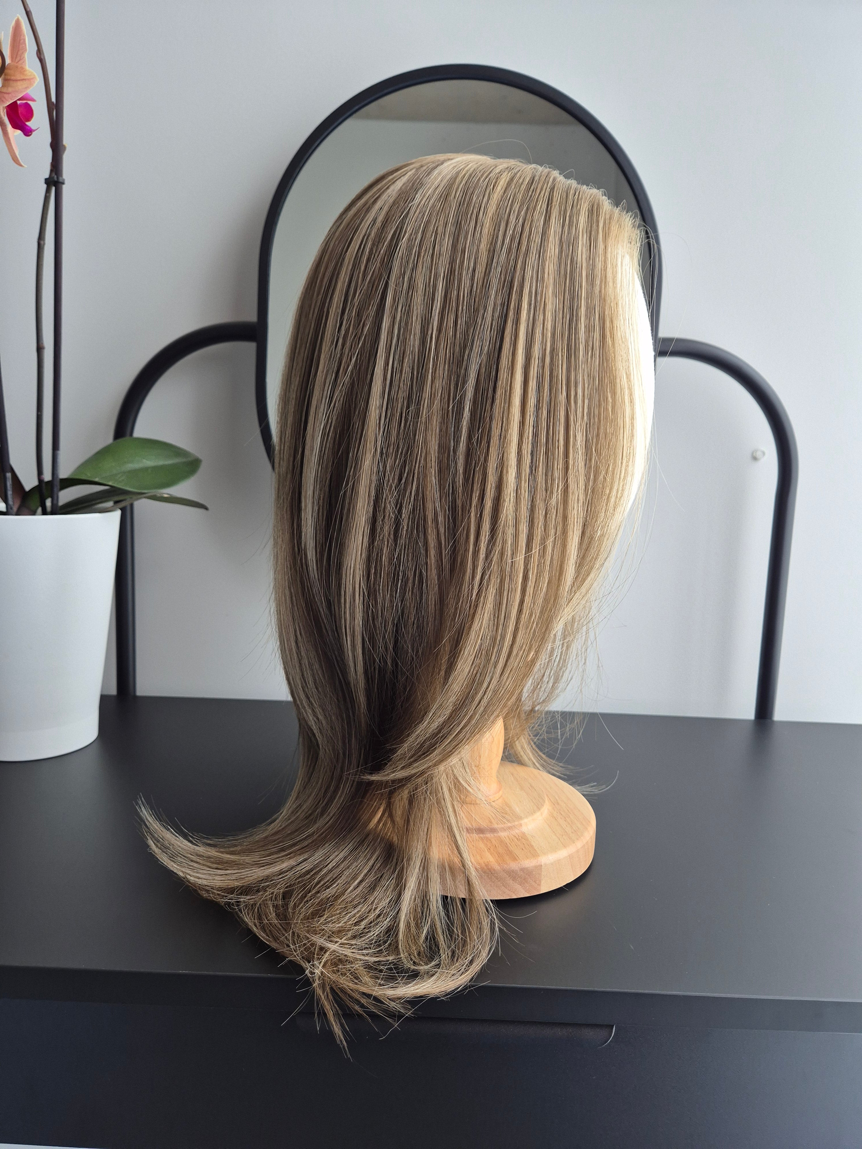 "Melania" monofilament wig
