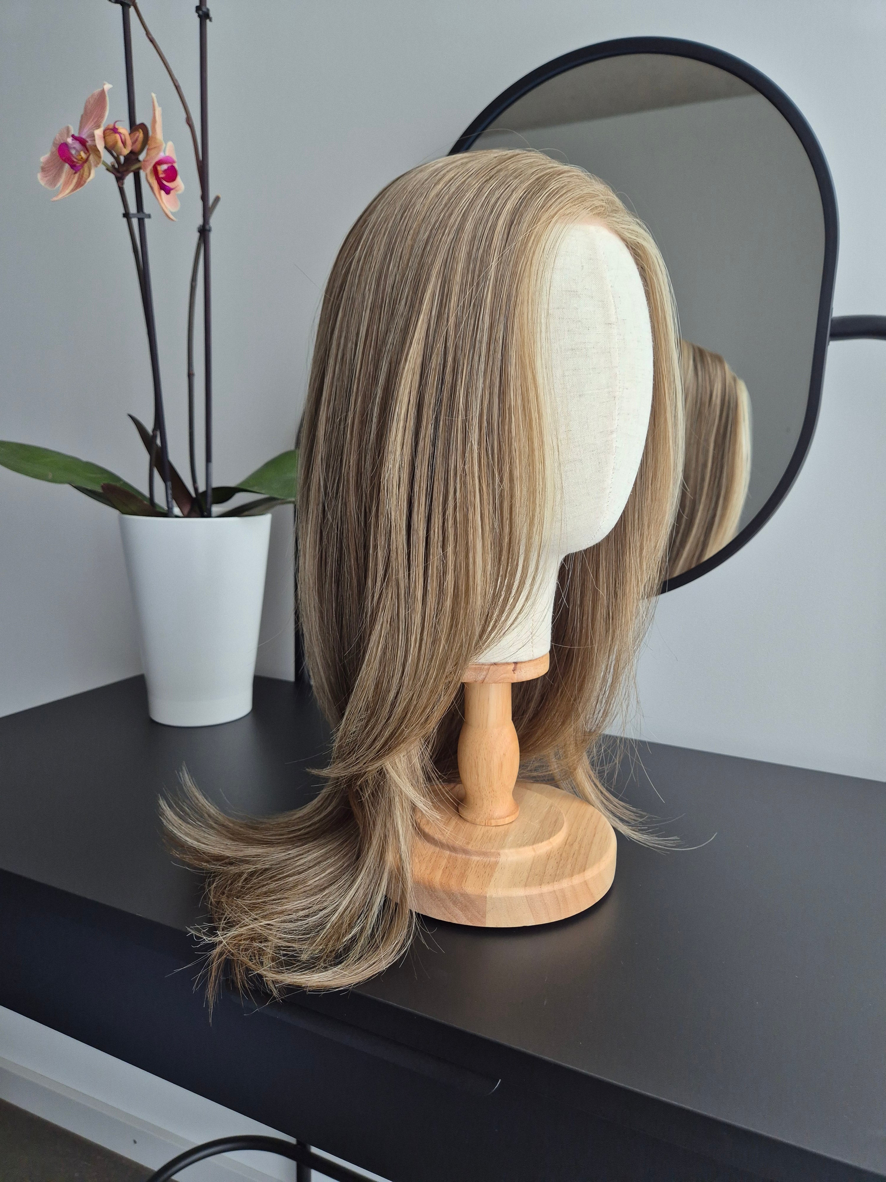 "Melania" monofilament wig