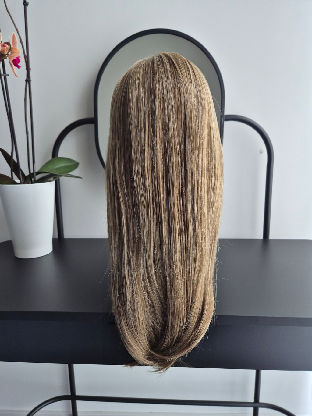 "Melania" monofilament wig