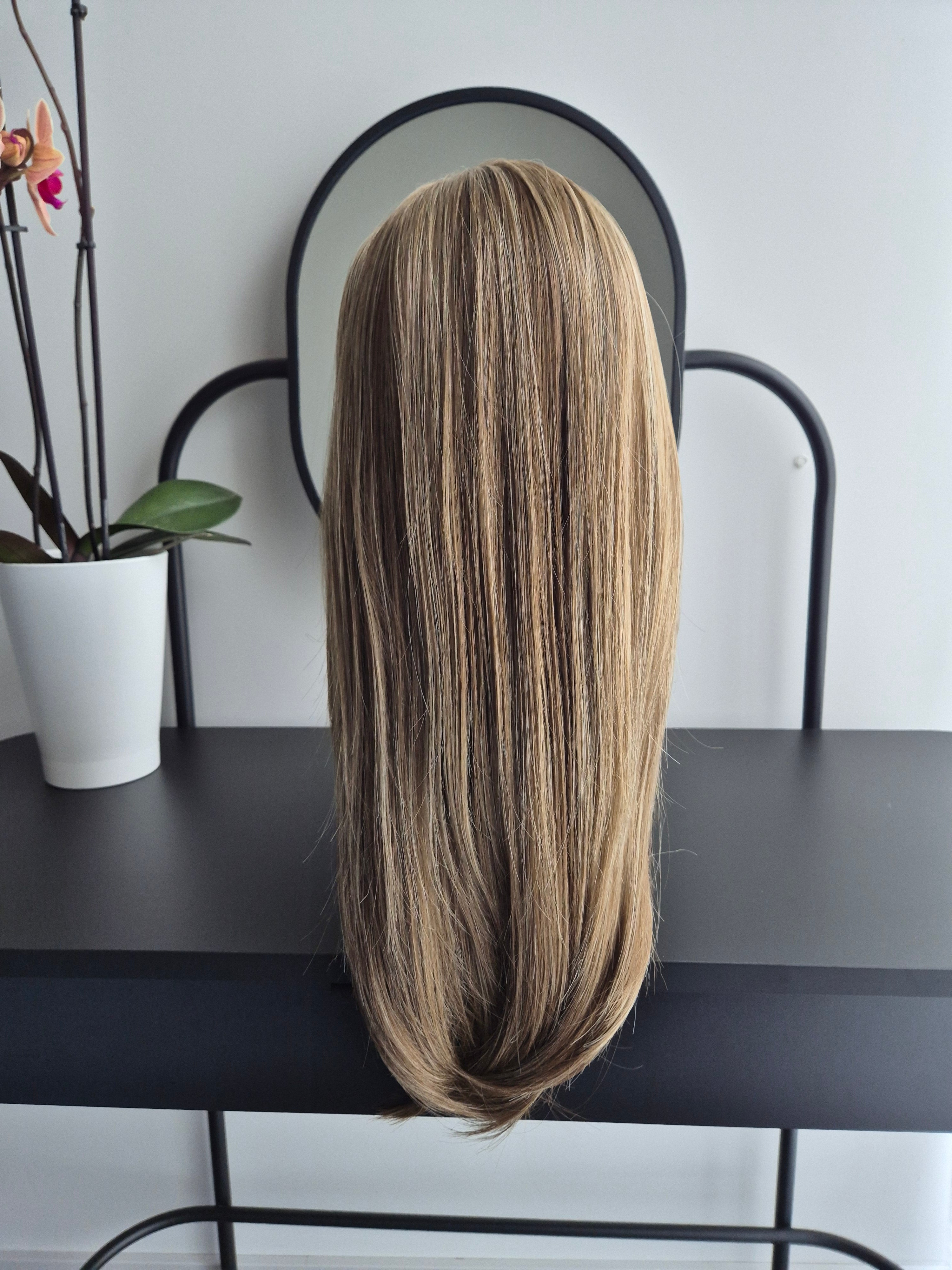 "Melania" monofilament wig