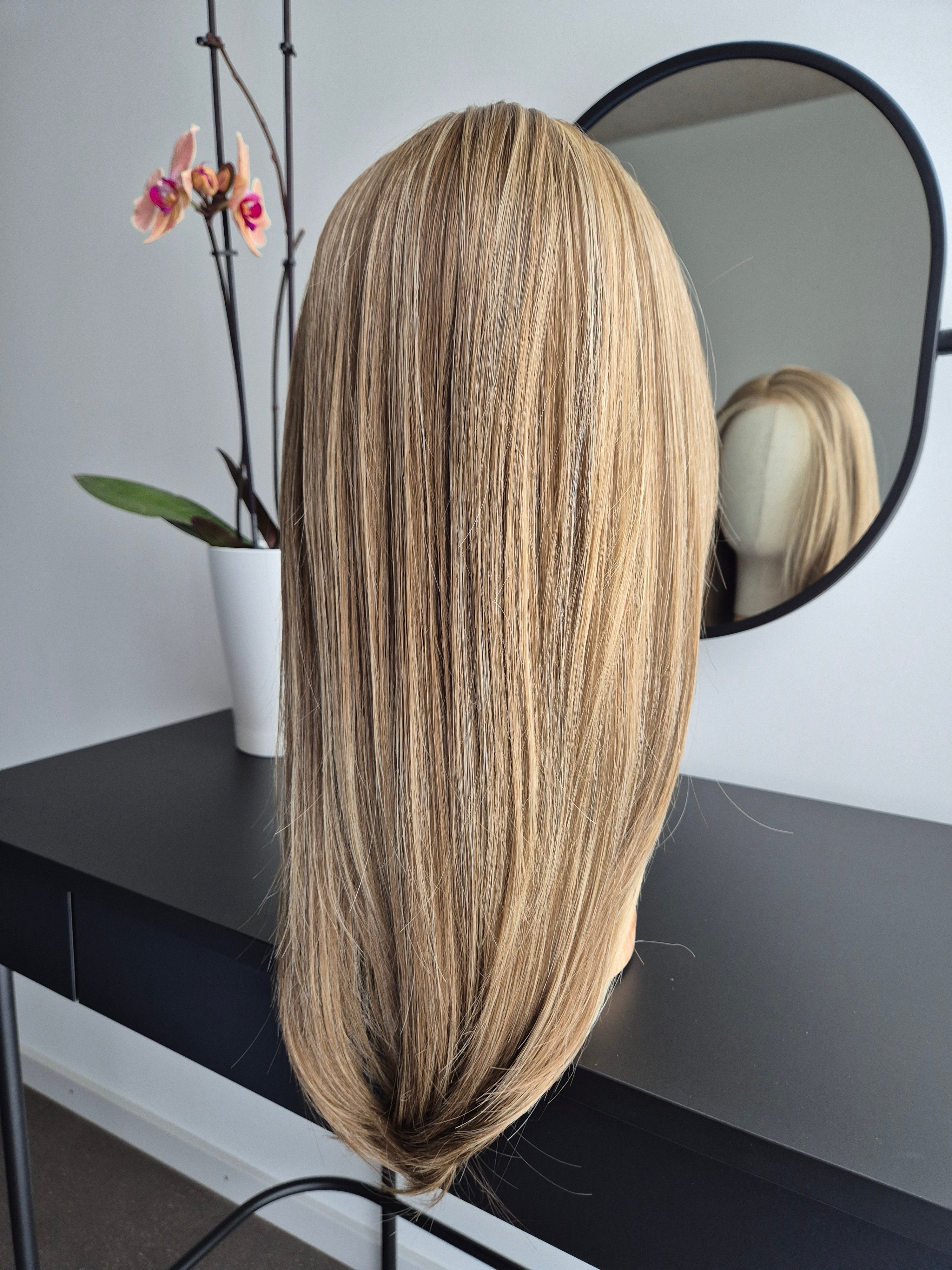 "Melania" monofilament wig