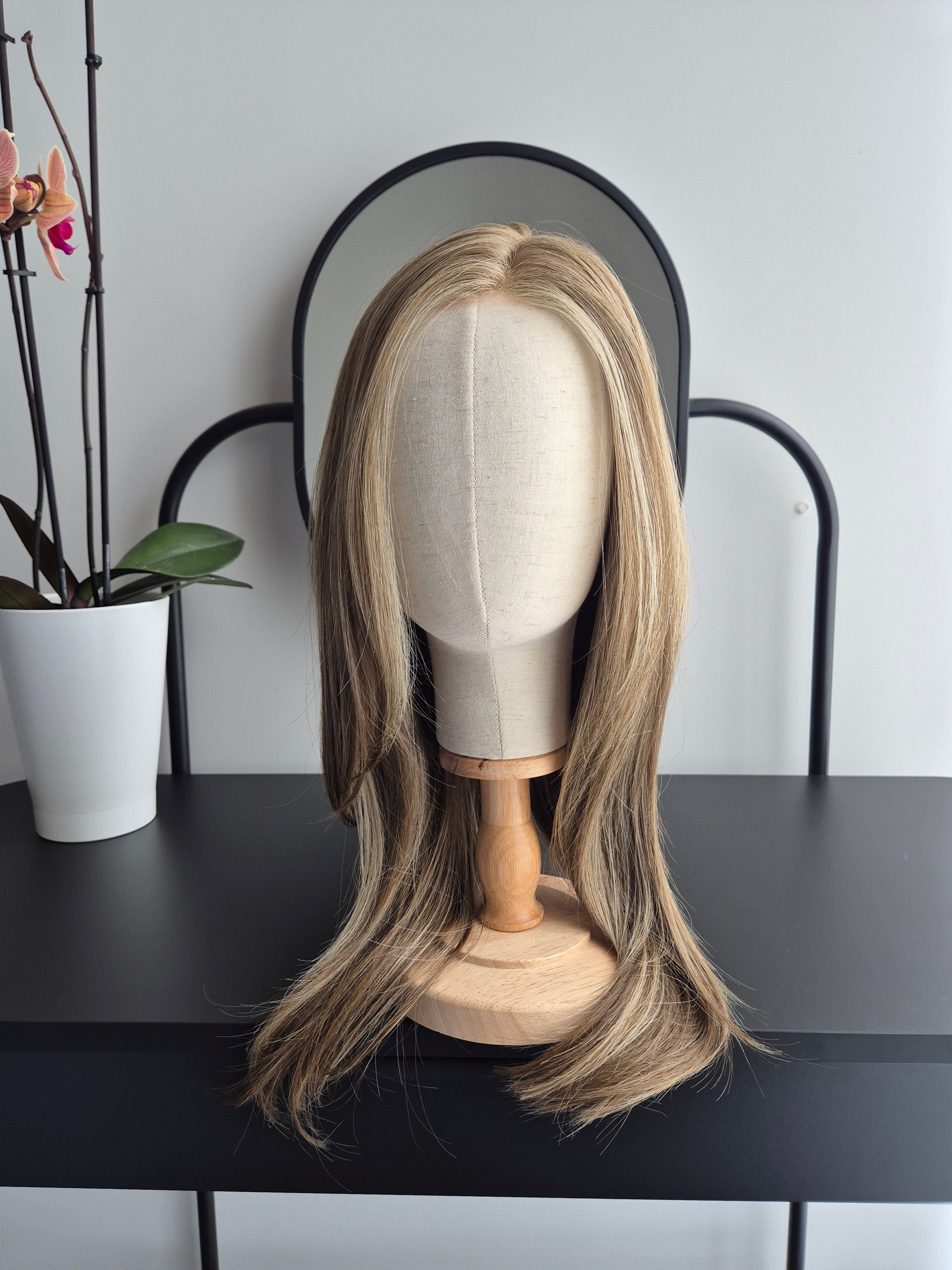 "Melania" monofilament wig