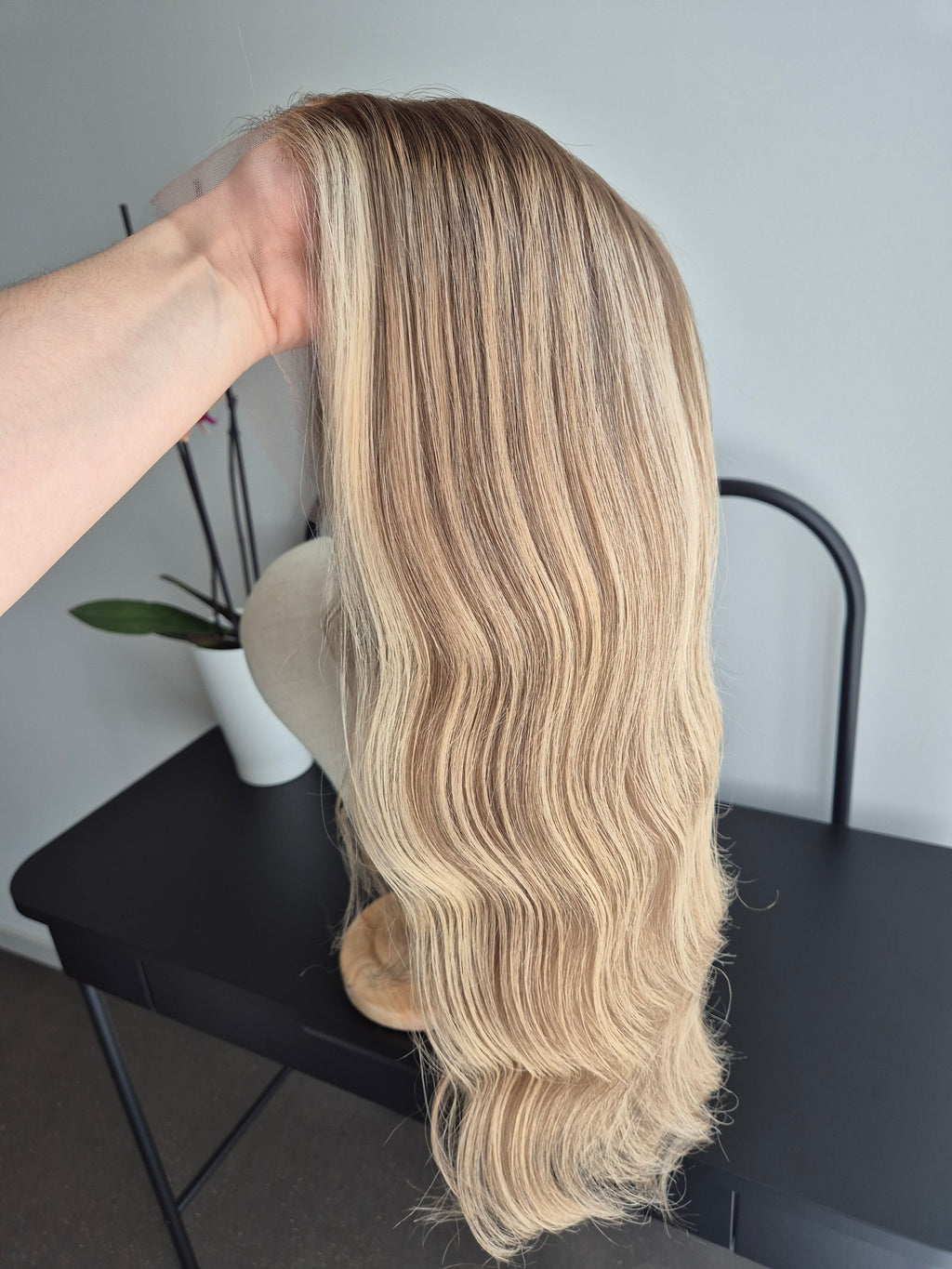 Premium Remy Human Hair Wig (size S)— Platinum Collection