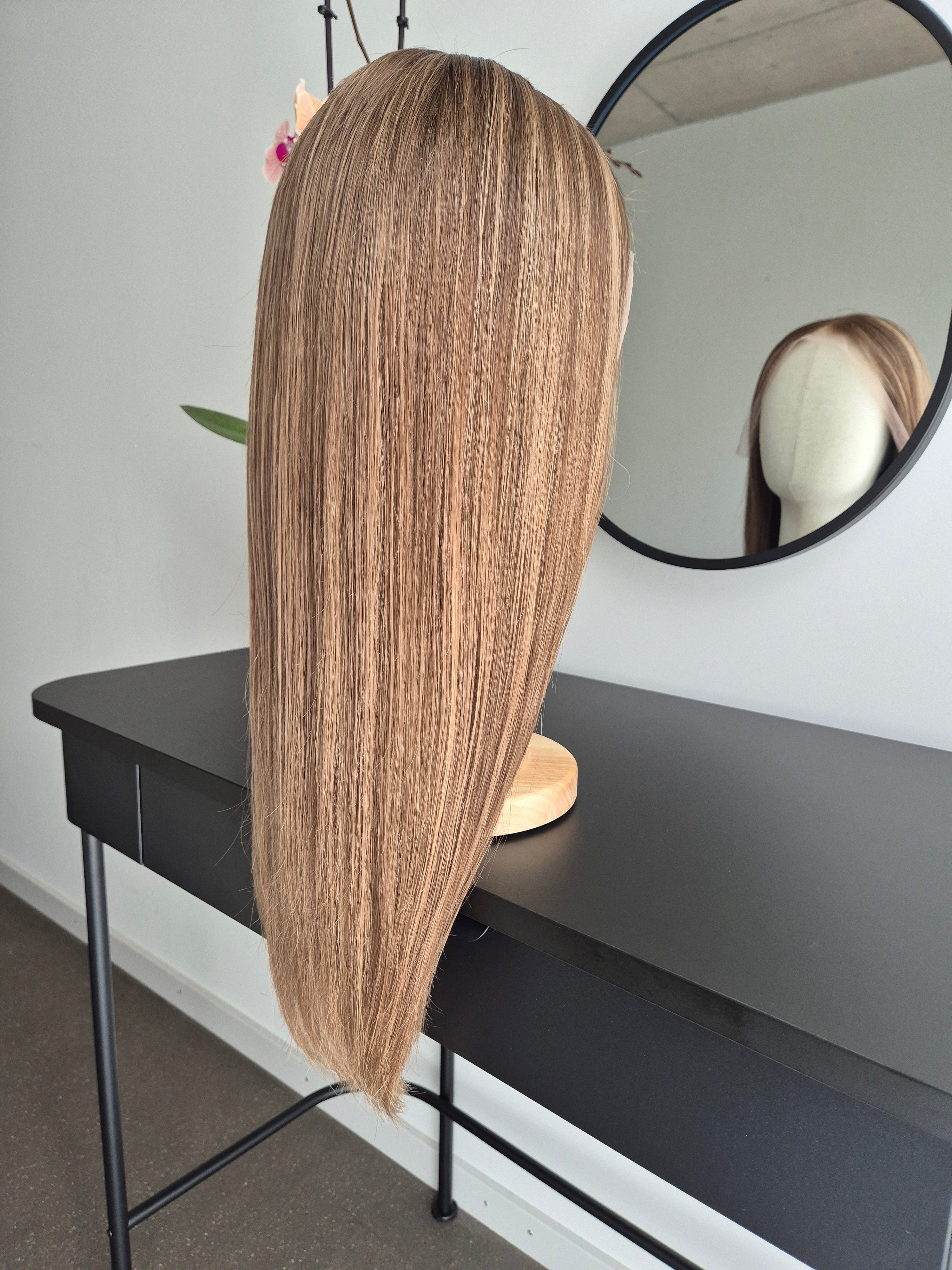 Remy Human Hair Wig (size M)— Platinum Collection