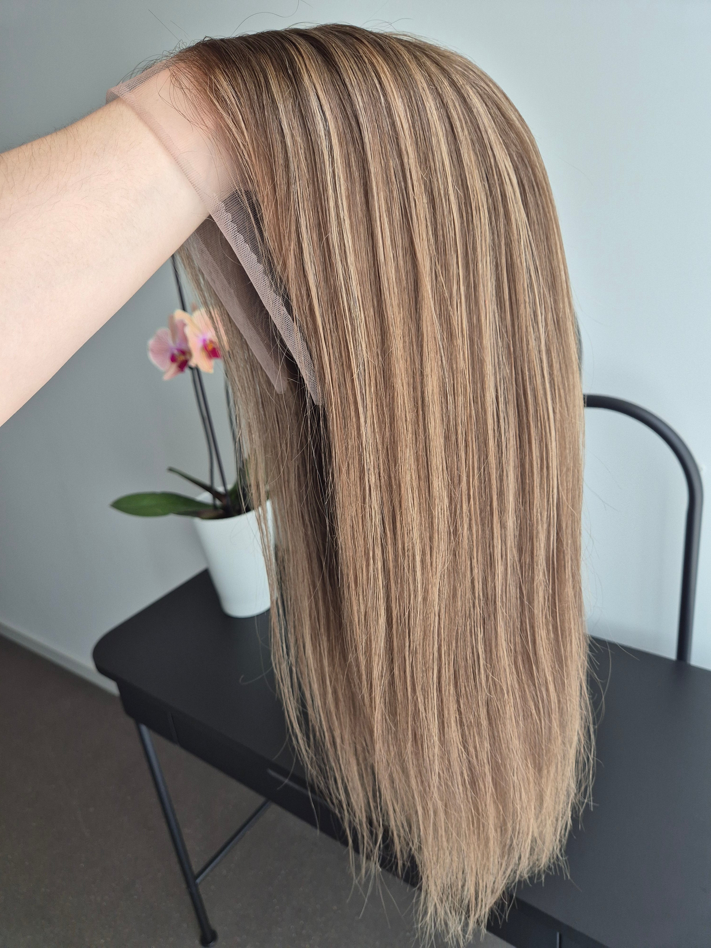 Remy Human Hair Wig (size M)— Platinum Collection