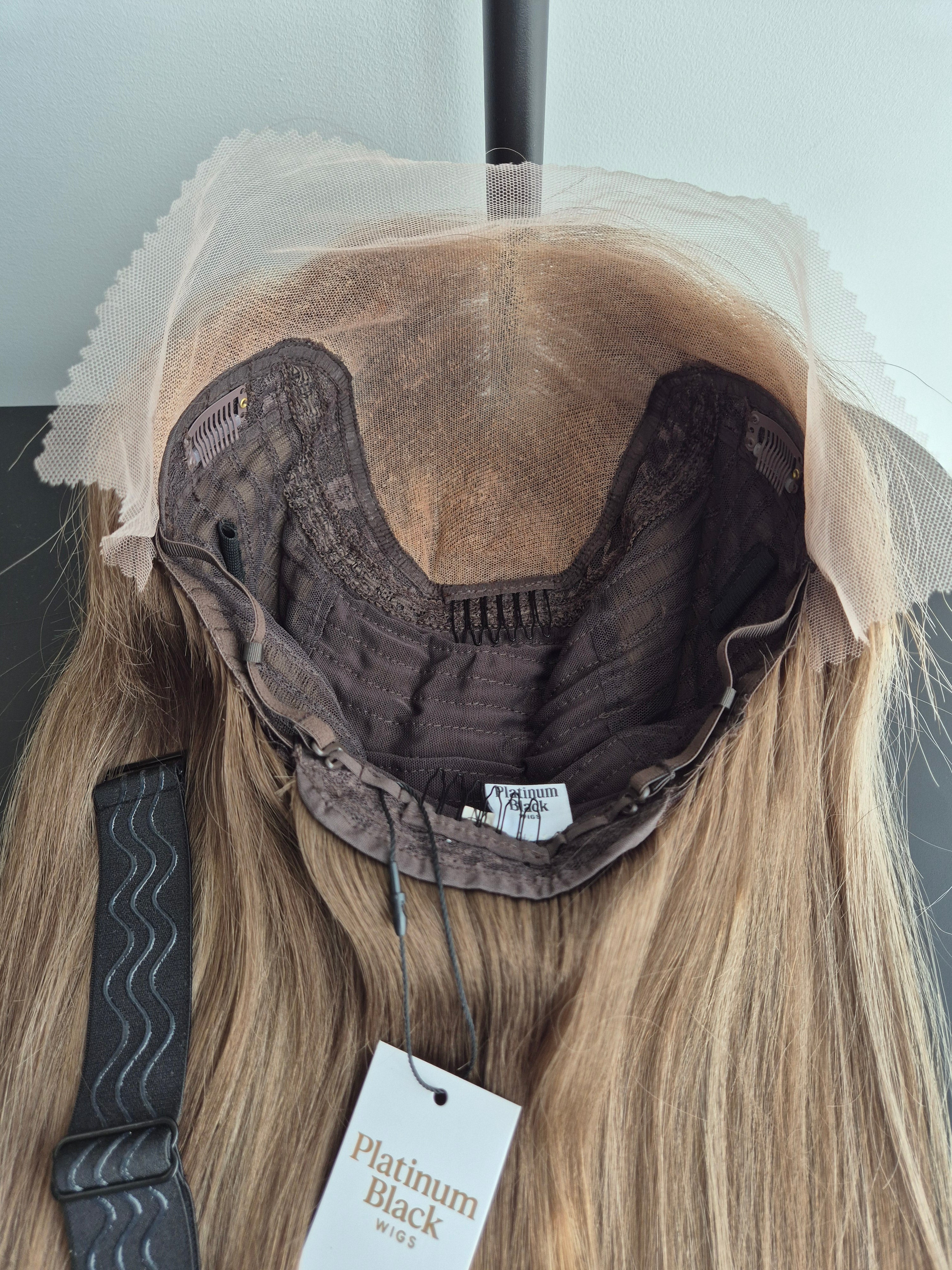 Premium Remy Human Hair Wig (size M)— Platinum Collection