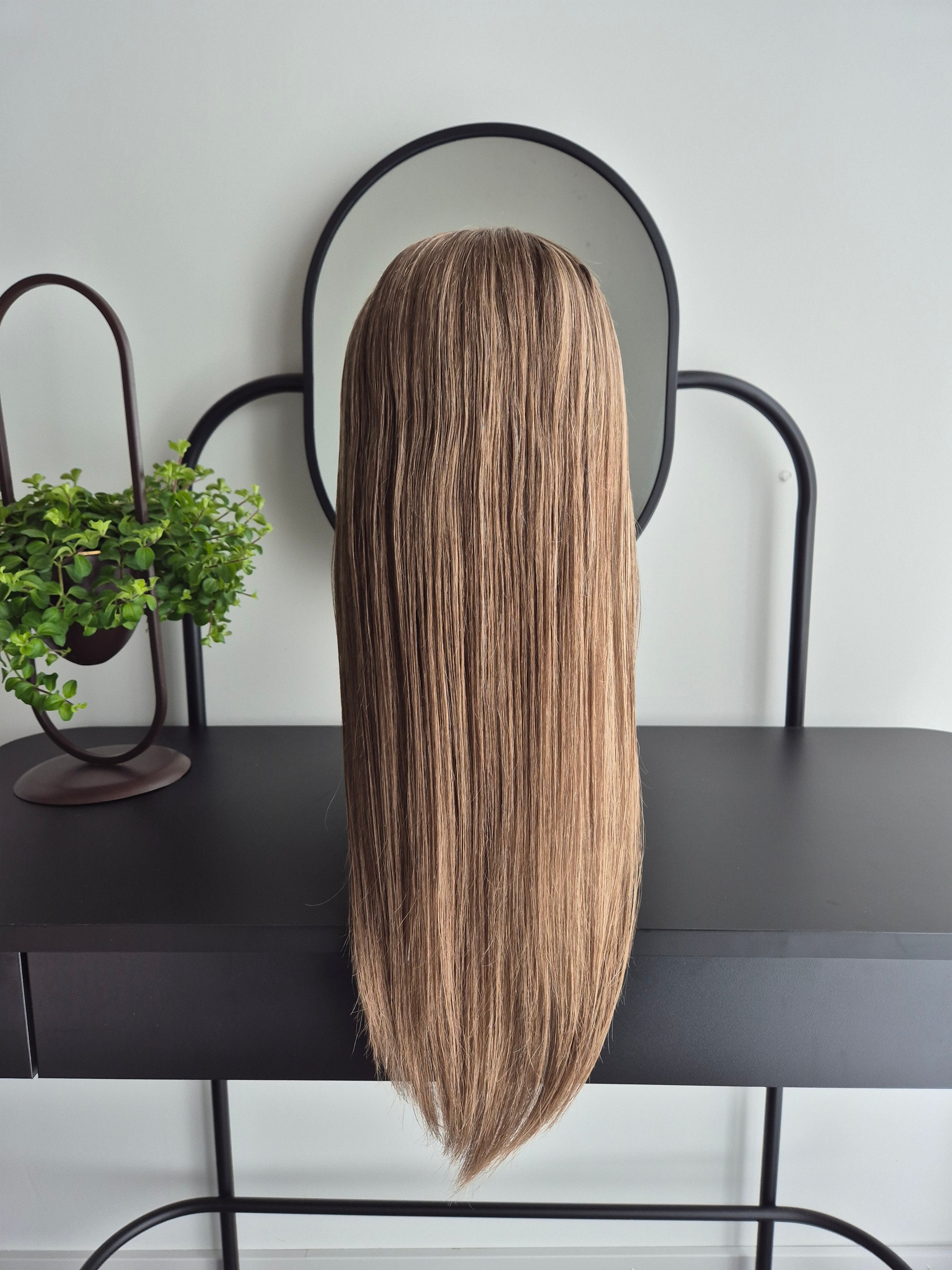 Premium Remy Human Hair Wig (size M)— Platinum Collection