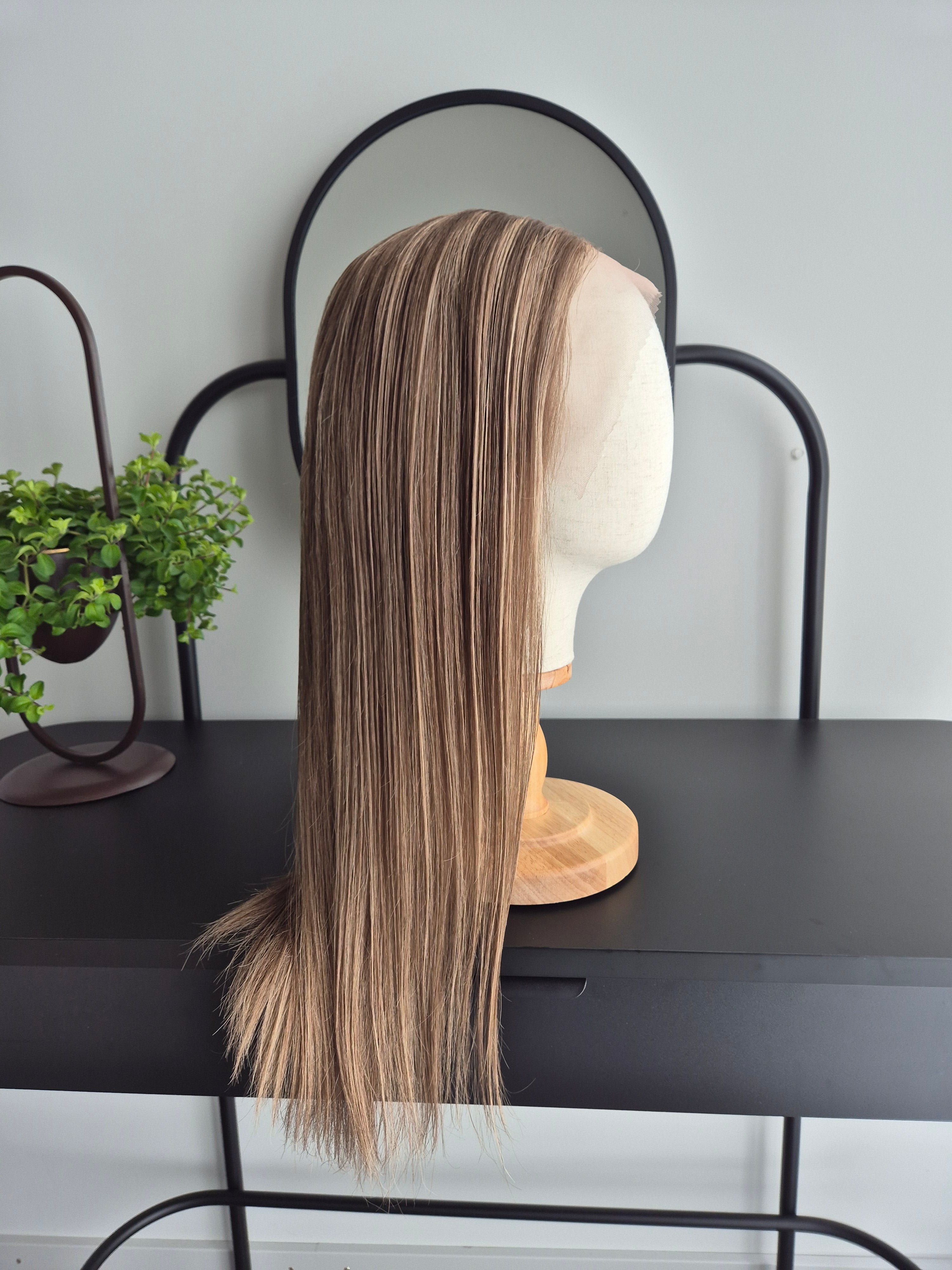 Premium Remy Human Hair Wig (size M)— Platinum Collection