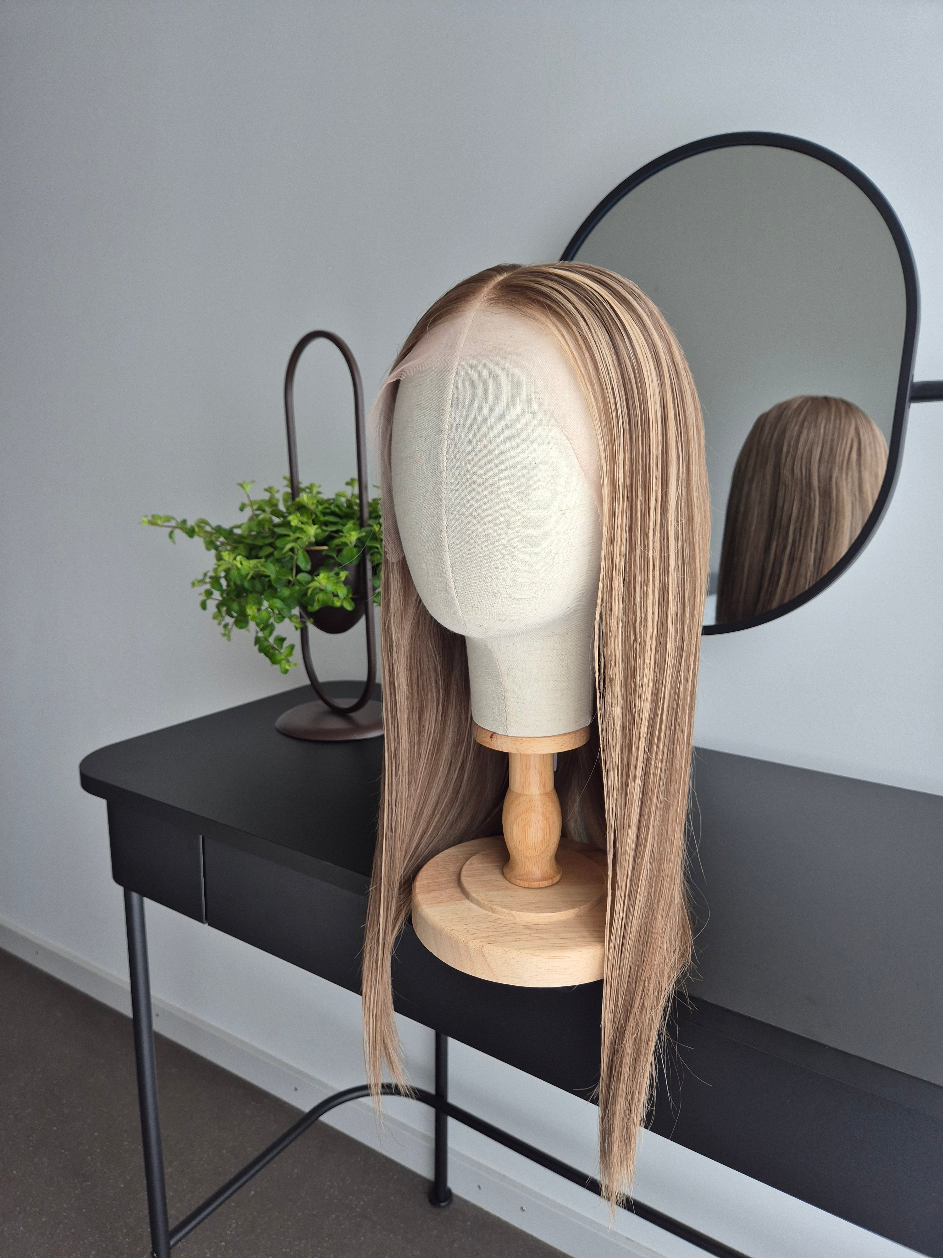 Premium Remy Human Hair Wig (size M)— Platinum Collection