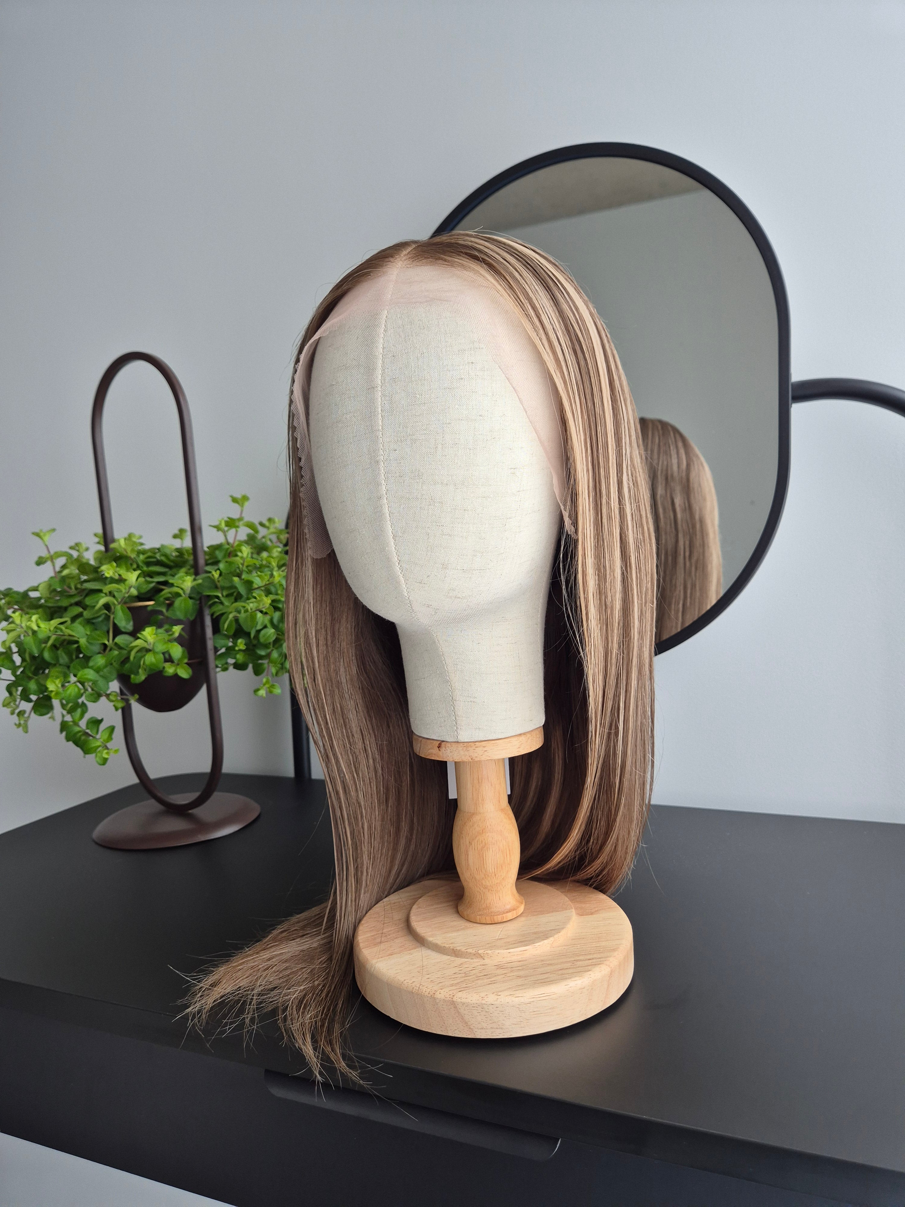 Premium Remy Human Hair Wig (size M)— Platinum Collection