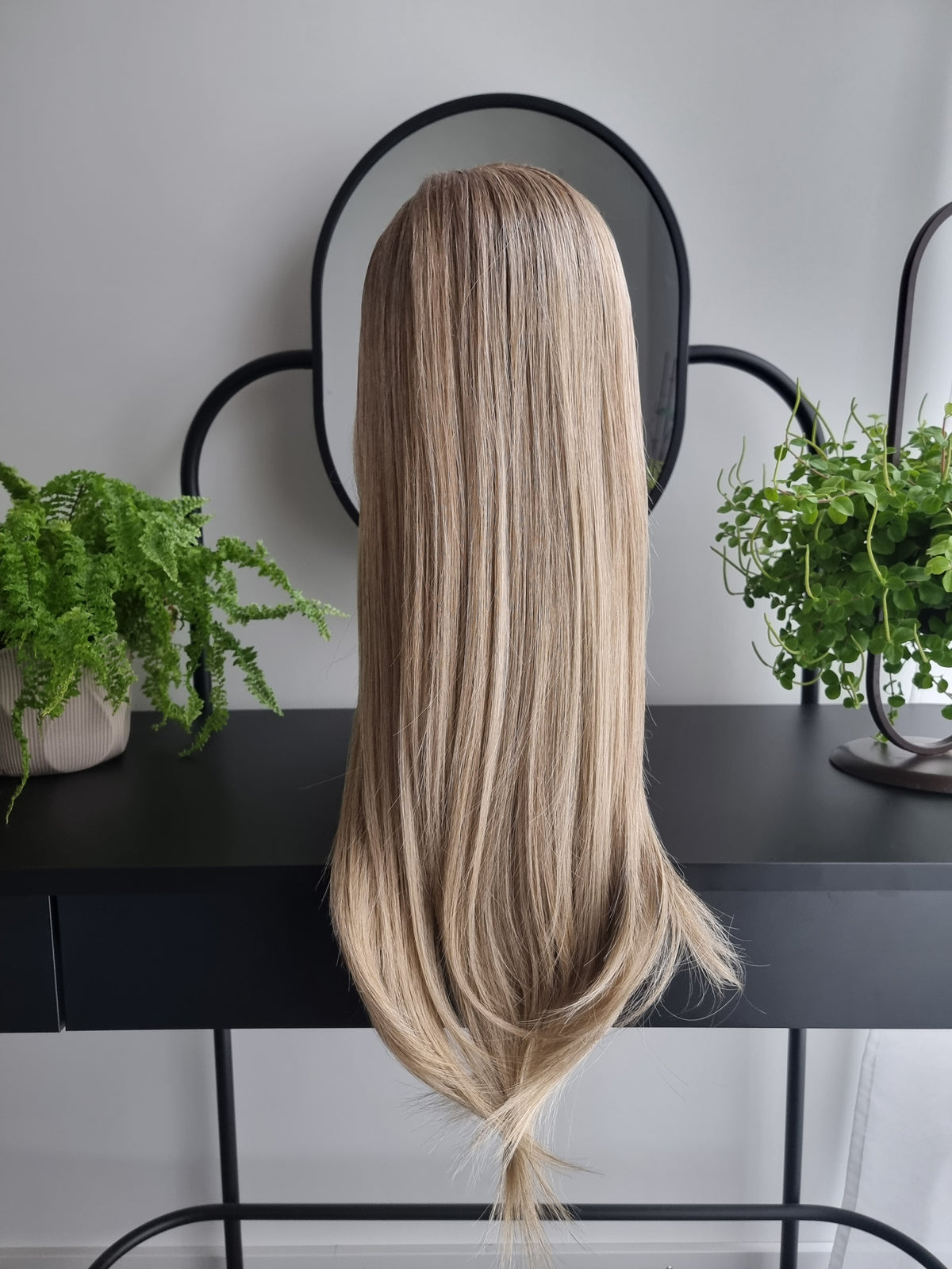 "Elena" monofilament wig, side part