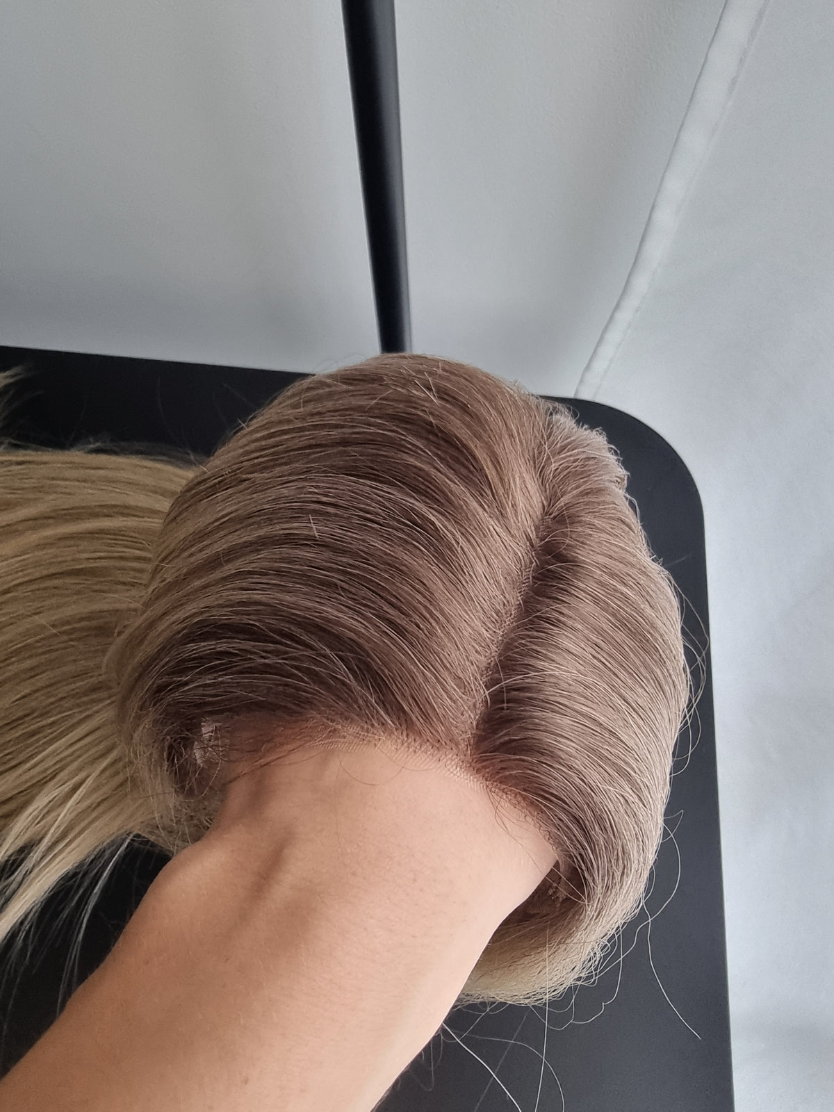 "Elena" monofilament wig, side part