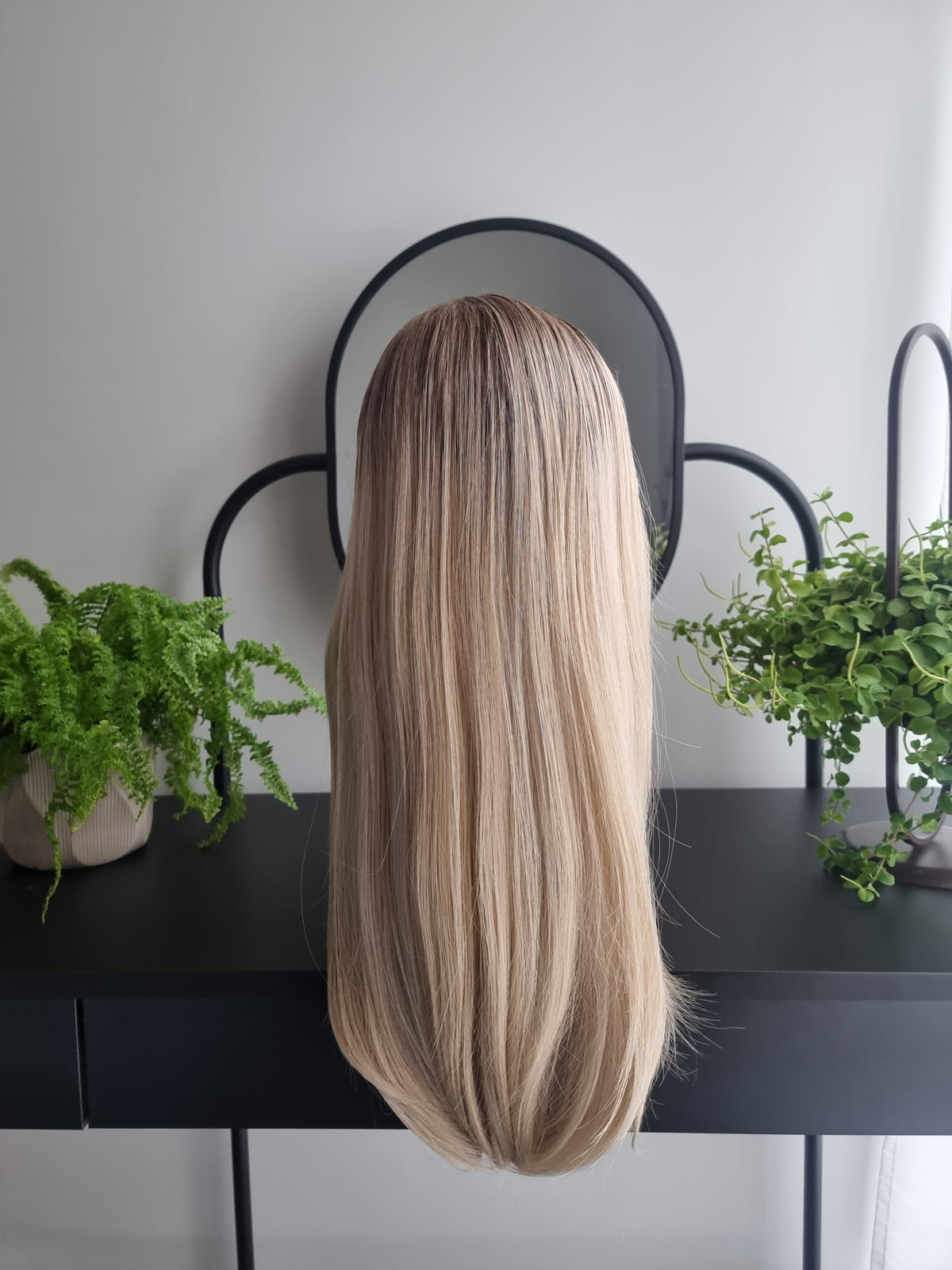"Evelin" monofilament wig, side part