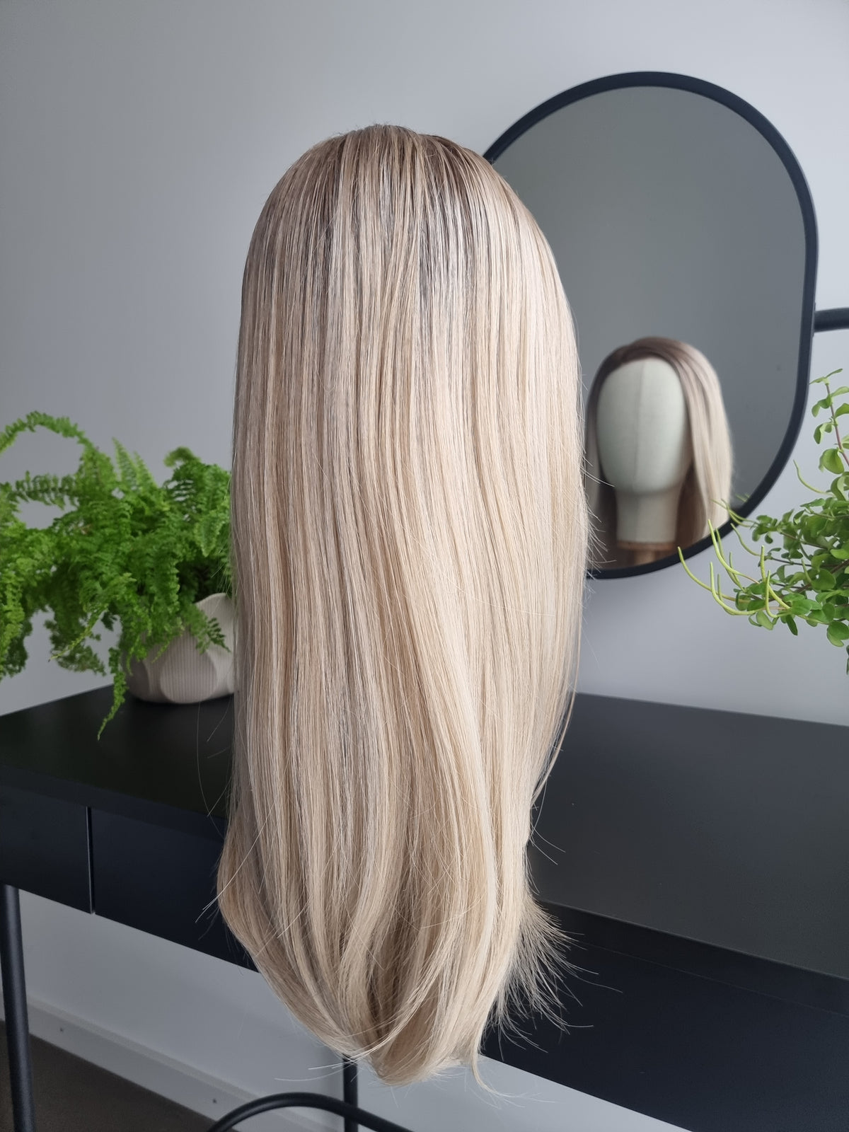 "Evelin" monofilament wig, side part