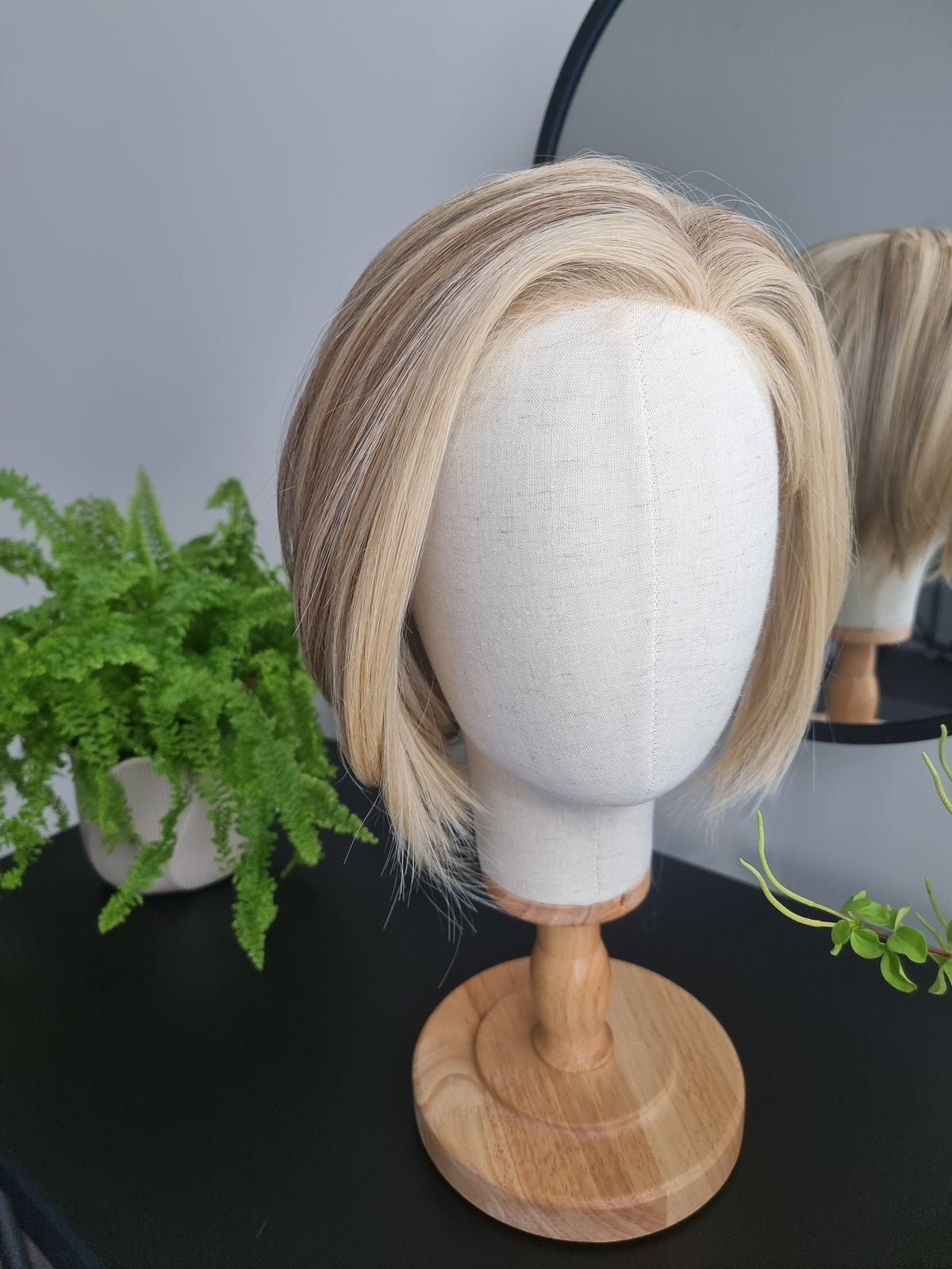 "Sam" monofilament wig, side part