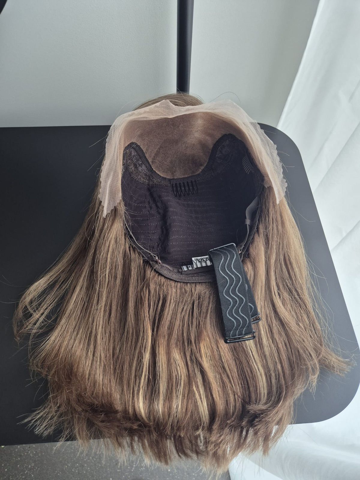 Interior of a lace top wig cap