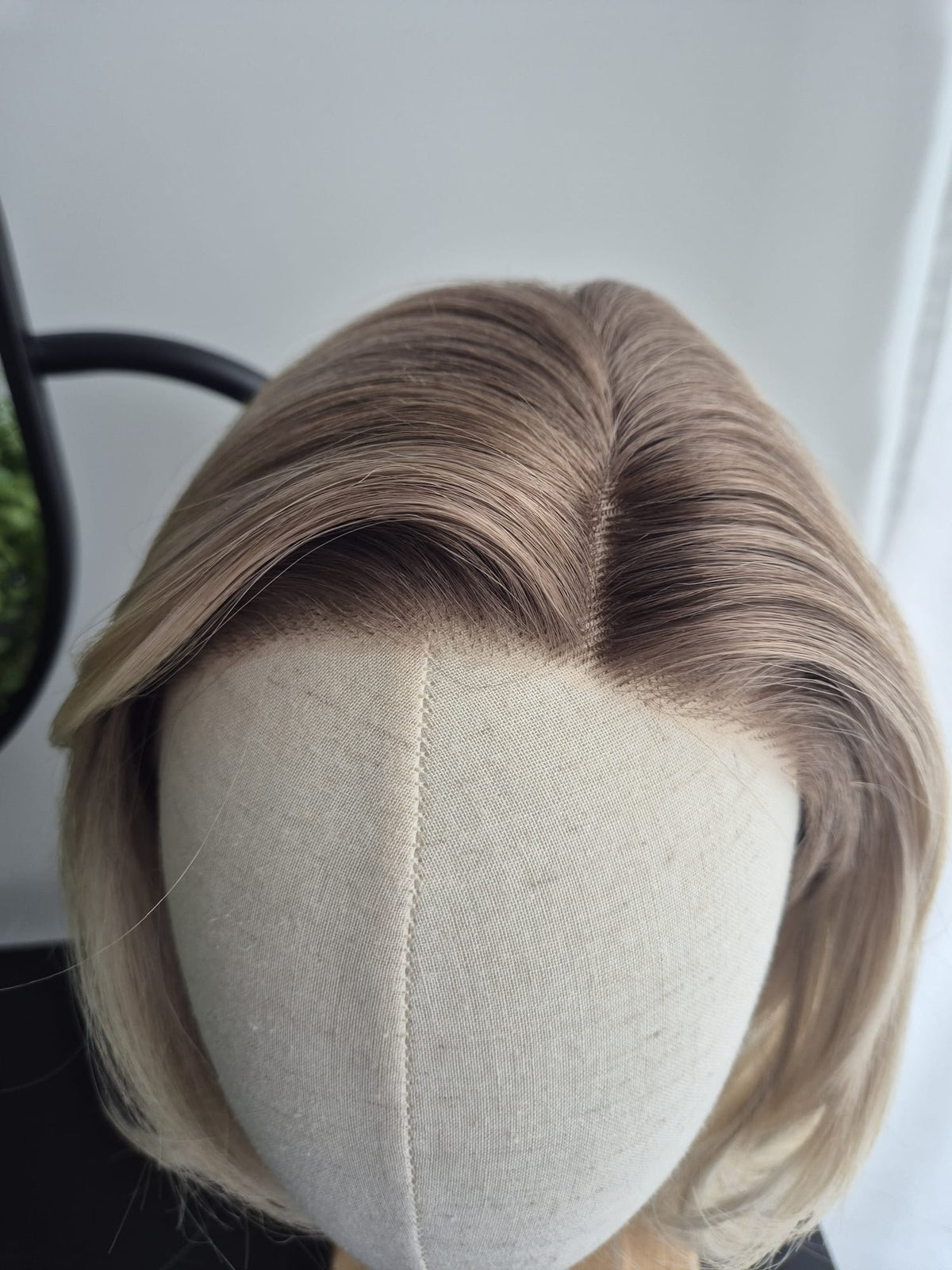 "Merlin" monofilament wig, side part